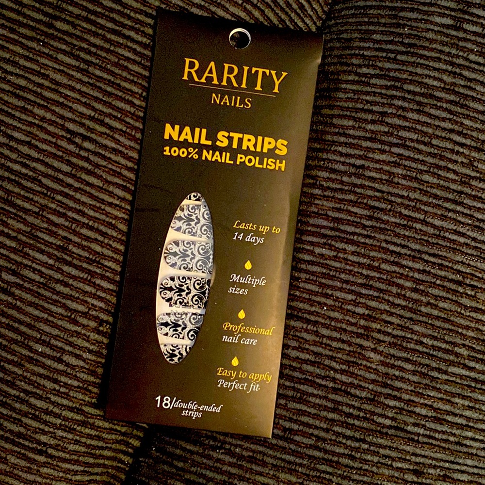 Rarity Nail Wraps Elegant Black and Silver